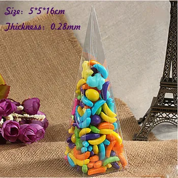 

Wholesale Cone Shaped Size:5*5*16cm Thickness:0.25mm Clear PVC Box Packing Gift/Candy Transparent Model Display Box