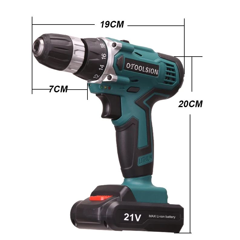 45nm Electric Power Tools  Double Speed Cordless Screwdriver 21V Electric Screwdriver Lithium Battery Drill Wireless (14)0