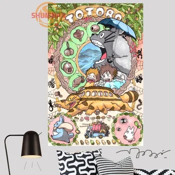 

Classical Custom Hayao miyazaki characters Canvas Painting Poster Cloth Silk Fabric Wall Art Poster for Home Decor