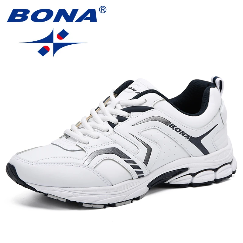 BONA/дышащие кроссовки; мужская повседневная обувь; chaussure homme; модные кроссовки; мужская обувь на плоской подошве со шнуровкой; zapatillas mujer Zapatos De Hombre