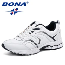 BONA Respirant Baskets Hommes Chaussures Décontractées Chaussure Homme Baskets Tendance Chaussures Plates Pour Homme À Lacets Zapatillas Mujer Zapatos De Hombre