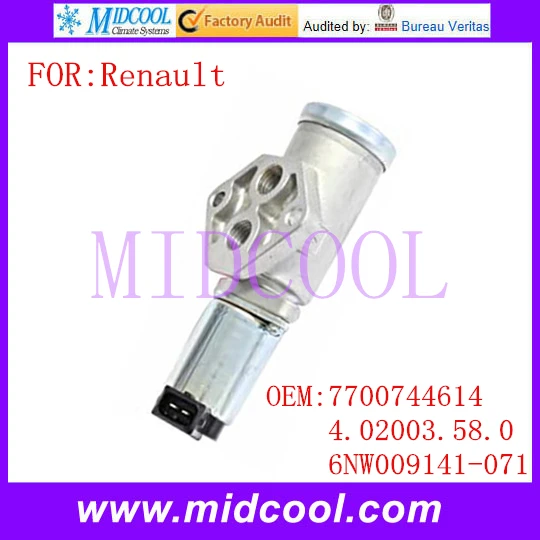 

New Auto IAC Idle Air Control Valve use OE NO. 7700744614 , 4.02003.58.0 , 6NW009141-071 for Renault