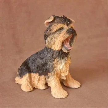 

6'' Simulation Dog Cute Puppy Statue Norwich Terrier Creative Home Decor Resin Action Figure Collectible Model Toy P989