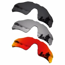 SmartVLT комплект из 3 предметов поляризованные солнцезащитные очки замены линзы для Oakley Radar EV путь маскирующий черный и серебристый Титан и огненно-красный