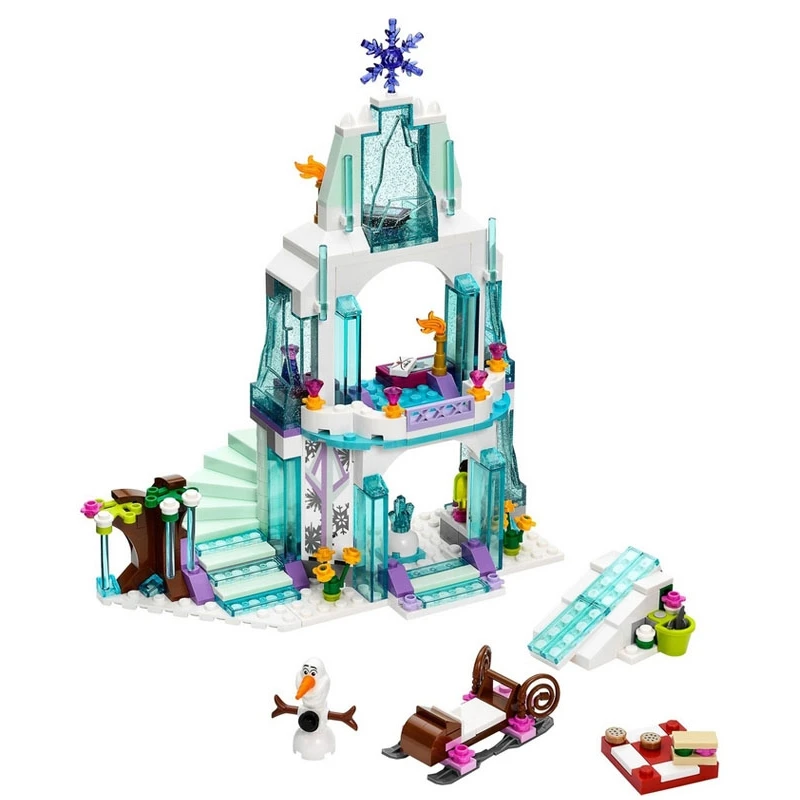Najtaniej Elsa Anna lodowy sen romantyczny model zamku klocki kopciuszek zamek księżniczki miasto zestaw dla przyjaciółki