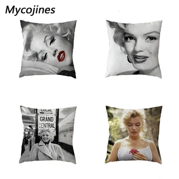 

Beautiful Marilyn Monroe Cushion Covers Polyester Peach Skin 45*45cm Birthday Gift Home Sofa Chair Decoration Throw Pillow Cases
