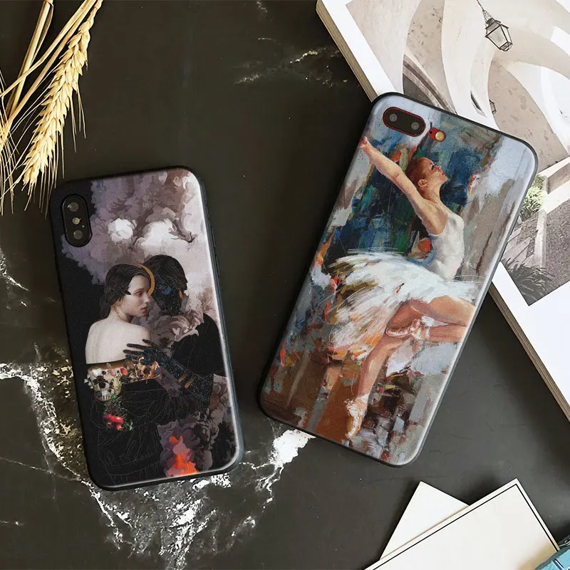 

Aesthetics Girl Abstract Art pattern TPU Soft Silicone Phone Case Cover Shell For Apple iPhone 5 5s Se 6 6s 7 8 Plus X XR XS MAX