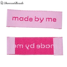 DoreenBeads Terylene Woven Printed Labels DIY Scrapbooking Craft Rectangle 45mm(1 6/8\") x 15mm( 5/8\"), 50 PCs