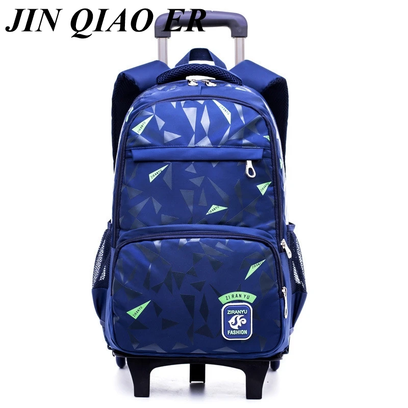 

Latest Removable for Grades 8-12 Kids Trolley Schoolbag Book Bags boys girls Backpack waterproof Children School Bags