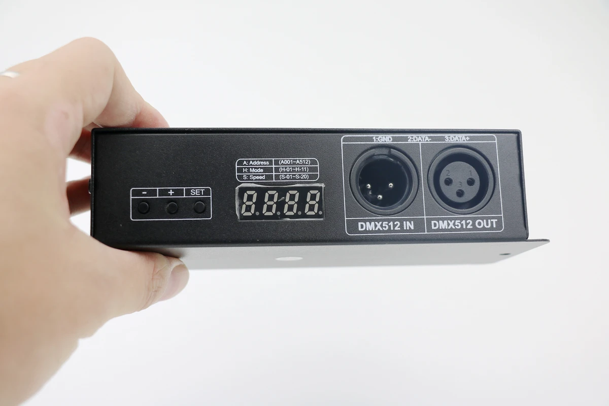 Светодиодный декодер DMX512 цифровой дисплей постоянный ток 5 В 12 24 трехканальный
