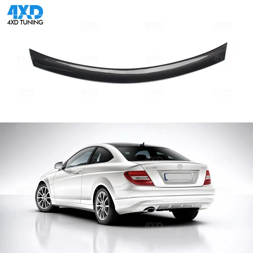 Задний спойлер из углеродного волокна W204 Coupe в стиле V для Mercedes c200 c220 заднего