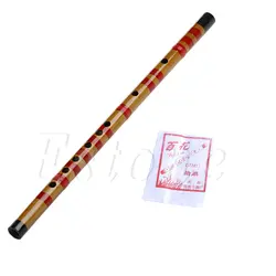 Традиционный длинный бамбуковый флейта кларнет Студент музыкальный инструмент 7 отверстие в F ключ