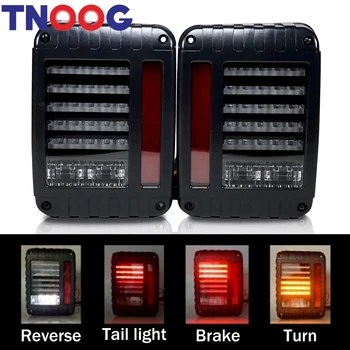 

Smoke Lens LED Tail Lights with Red LED Brake Tail Lights Assembly with Rear Turn Signal Reverse Lights For Jeep Wrangler JK JKU