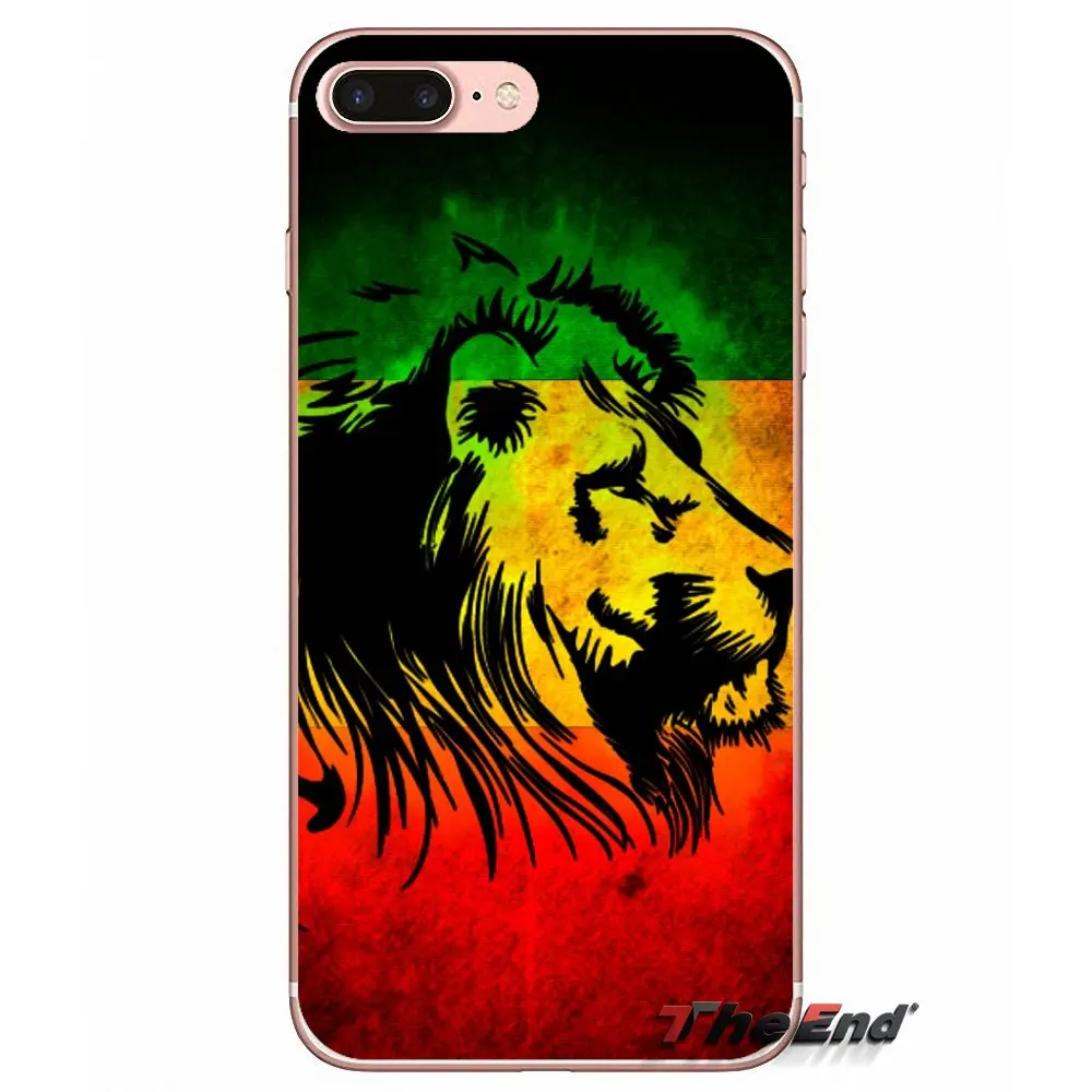 Силиконовый чехол для Apple iPhone X 4 4S 5 5S SE 5C 6 6S 7 8 Plus 6Plus 7plus 8plus Fundas Coque bob marley rasta lion reggae