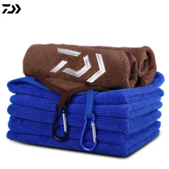 

DAIWA Wear-resisting Ultrafine Super Soft Brush Rod Fishing Special Towel Wipe Hands Fishing Towel with Buckles