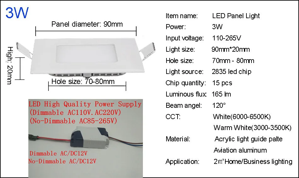 Cheap Luzes do painel de LED
