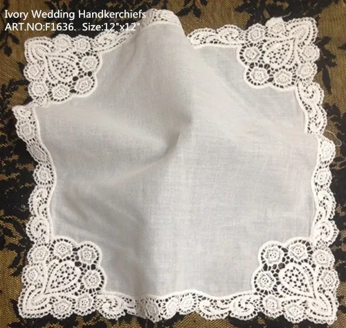 Ivory handkerchiefs 2024 for weddings