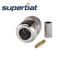 Superbat 10 шт. RF Разъем N обжимной разъем Женский для RG58 RG142 RG400 LMR19 кабель