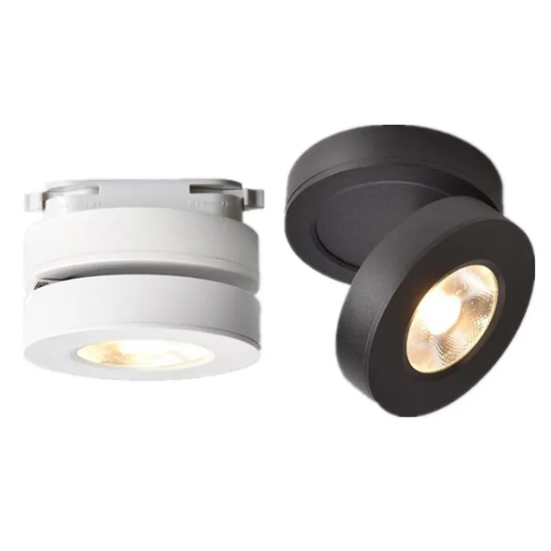 New Foldable Rotatable 5W 7W 10W Surface Mounted LED Ceiling Down Lights COB Track Light Lamp White Body Black | Лампы и освещение