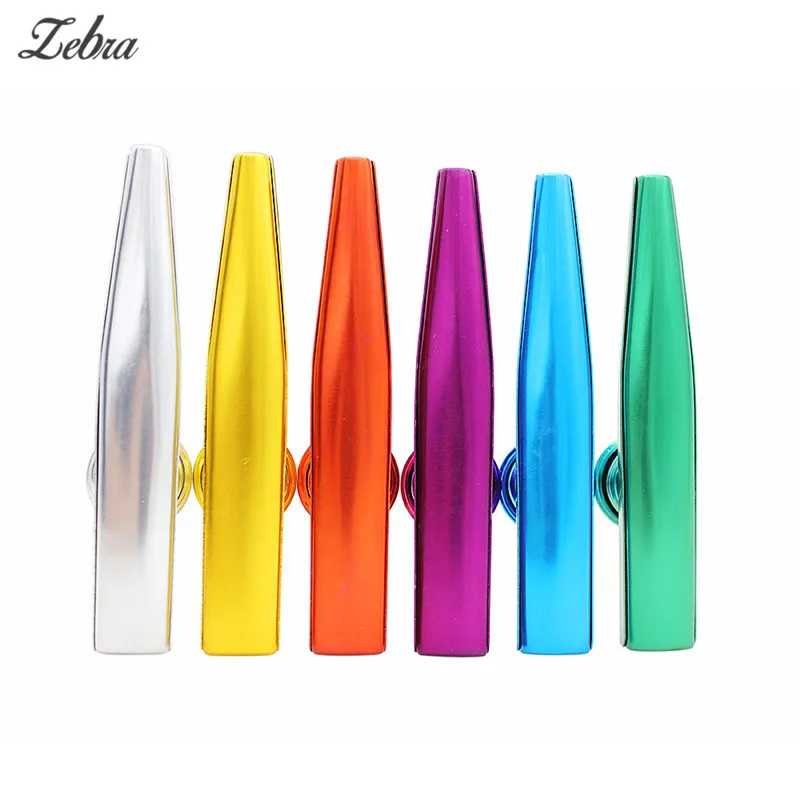 Zebra Metal Kazoo ligero portátil para principiantes flauta instrumento de música amantes del viento de madera instrumento de diseño Simple ligero