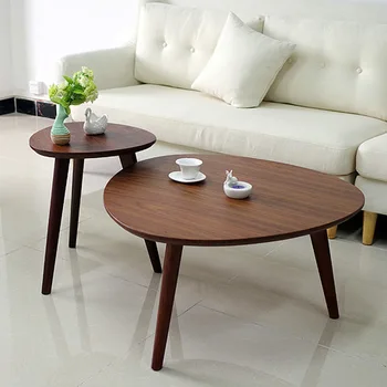 

Cafe Tables Cafe Furniture solid wood Triangle coffee table assembly sofa side table minimalist desk hot 43*50cm/60*50cm/78*42cm