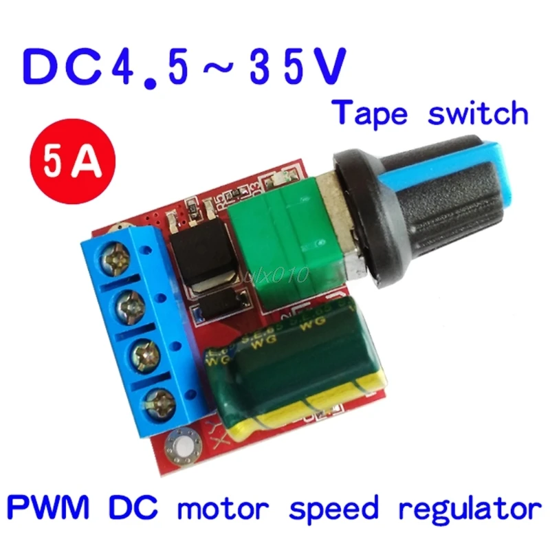 Mini DC Motor PWM Speed Controller 4.5V-35V Speed Control Switch LED Dimmer 5A May Whosale&DropShip