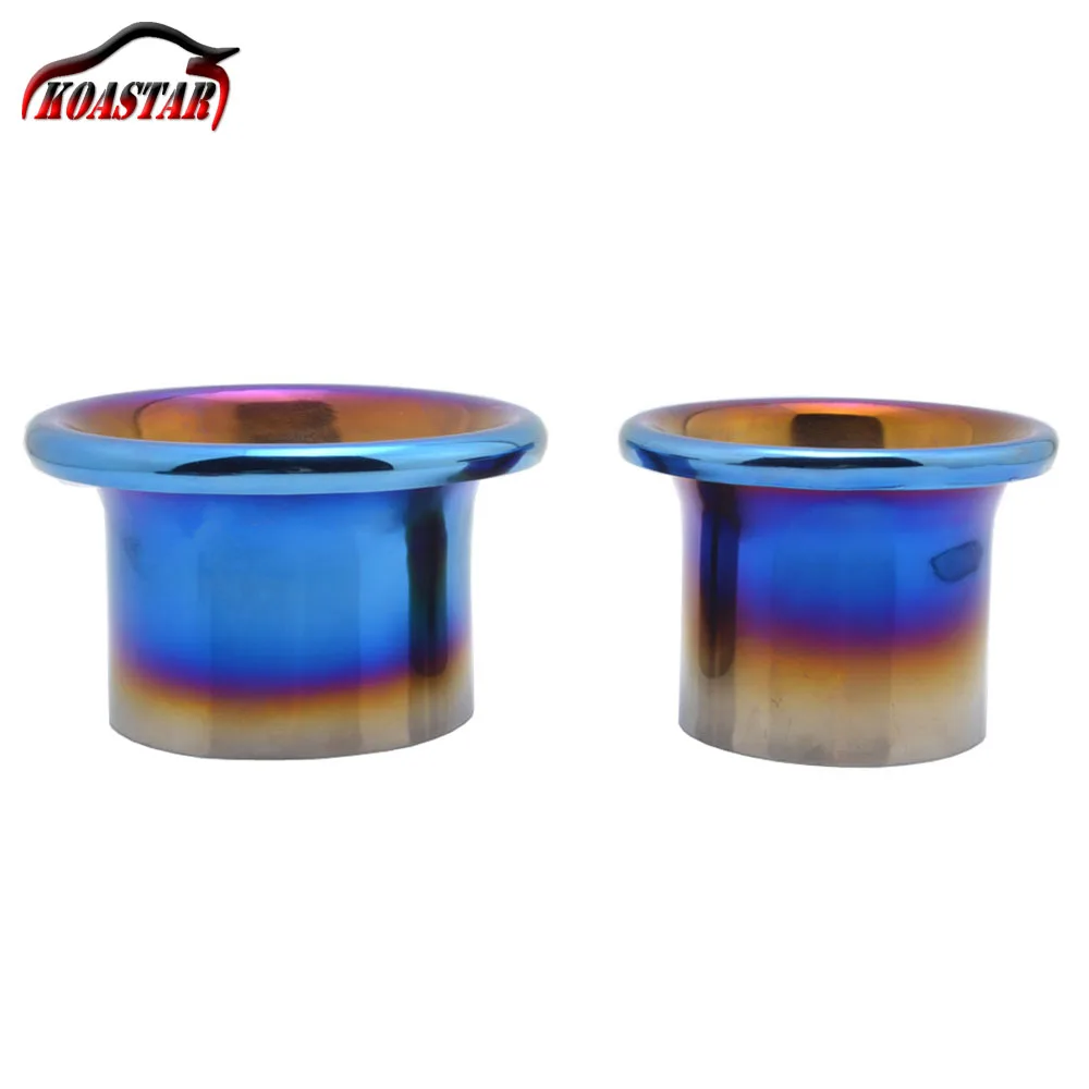 

Stainless Steel Blue End Cold Air Intake System Velocity Stack Kit Turbo Horn Funnel Kit 76mm 89mm