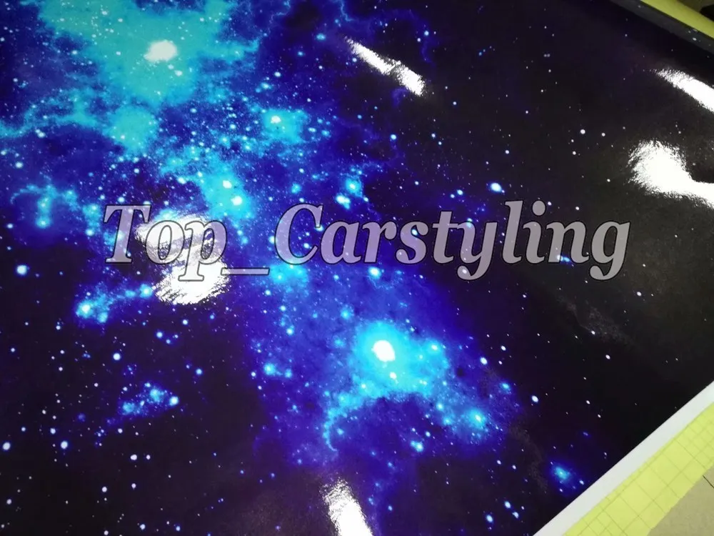 Синий galaxy sticke бомба камуфляж винил для автомобиля обертывание наклейка пленка