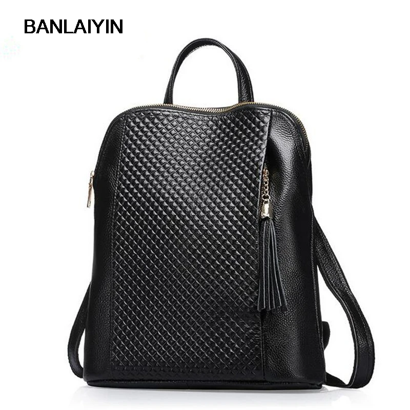 Nice New Casual Girls Backpack Genuine Leather Fashion Women Backpack School Travel Bag Teenagers Girls Cowhide Shoulder Bags Nice New Casual Girls Backpack Genuine Leather Fashion Women Backpack School Travel Bag Teenagers Girls Cowhide Shoulder Bags