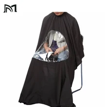 4Pcs Hairdresser Cape Gown Transparent Cloth New Waterproof View Window Hair Cut Hairdressing Barbers Can play cell phon 4Pcs Hairdresser Cape Gown Transparent Cloth New Waterproof View Window Hair Cut Hairdressing Barbers Can play cell phon
