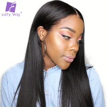 Luffy 13x6 Deep Yaki Straight Lace Front Human Wigs With Baby Hair Pre Plucked Glueless Frontal