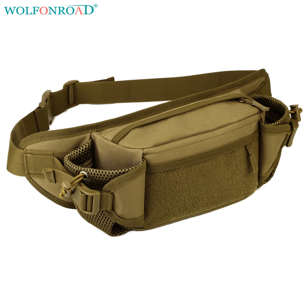 

WOLFONROAD Men Tactical Waist Bag Women Running Bottle Waist Bags Outdoor Military Hiking Bags Cycling Bag Pack L-SHZ-74