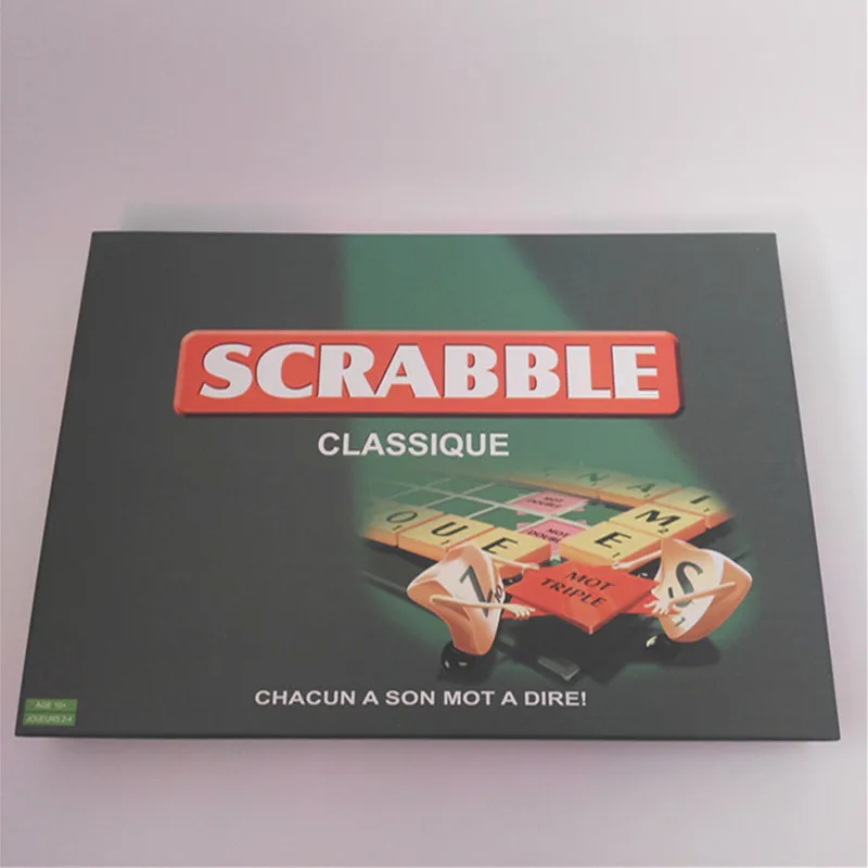 4 Languages Quality Scrabble Games English French Spanish Russian Spelling Learning Puzzles Kids Table Jigsaw