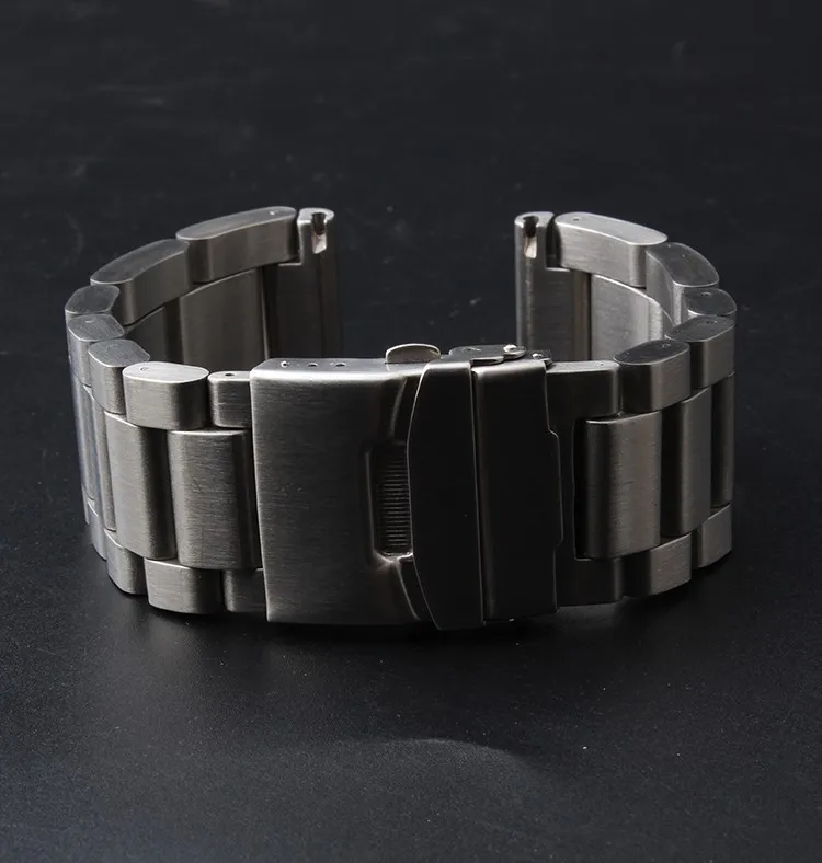 

22mm 24mm 26mm New Men Women Silver High Brushed Solid Stainless Steel Watch Band Strap Straight End Bracelet