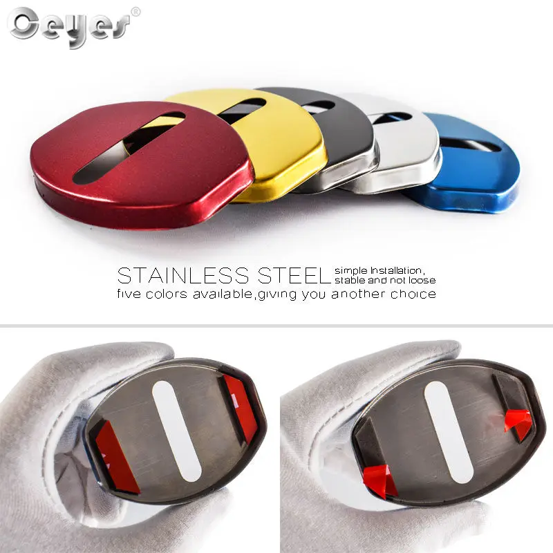 

Ceyes Car Styling Door Lock Cover Sticker Fit For Seat Leon 1 2 Ibiza Cupra Altea Belt Racing FR Decoration Oem Auto Accessories
