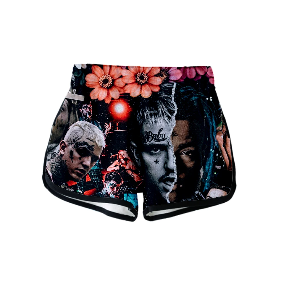Шорты xxxtentacion и lilpeep женские модные пикантные в стиле хип хоп с 3D принтом лето