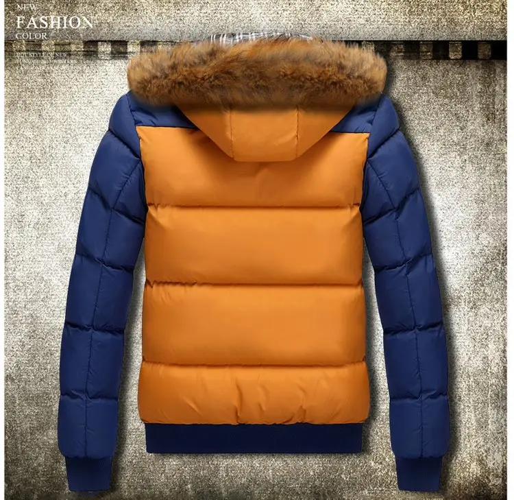 Утолщенное теплое зимнее Мужское пальто с хлопковой подкладкой, модная куртка со съемным капюшоном на молнии, Мужская одежда, новинка, мужские парки, зимняя куртка