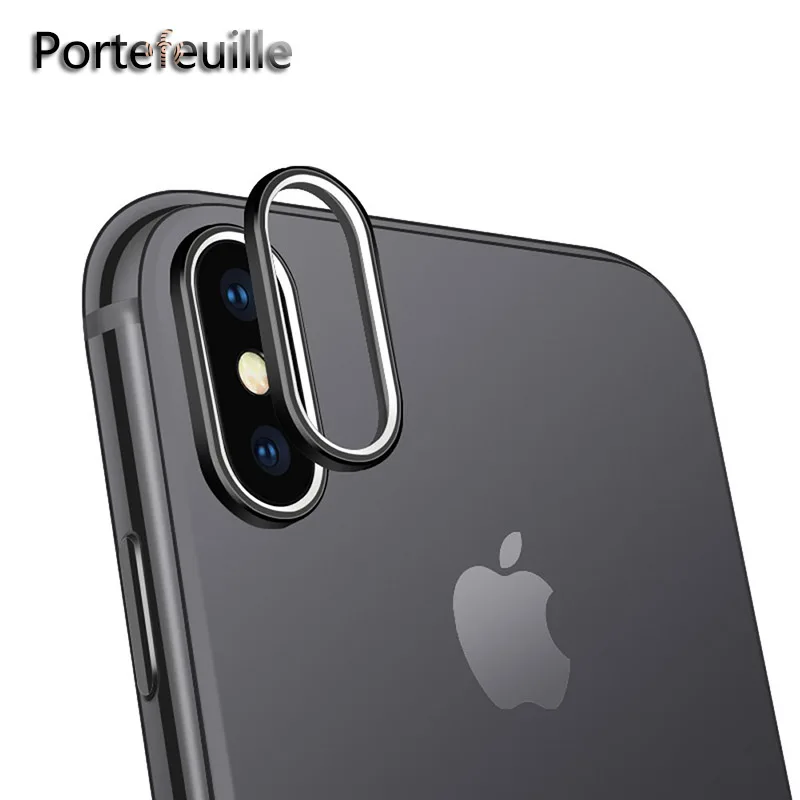 Portefeuille для iPhone X Объектив камеры протектор кольцо покрытие алюминий для iPhone 10 XR XS Max камера Чехол кольцо аксессуары