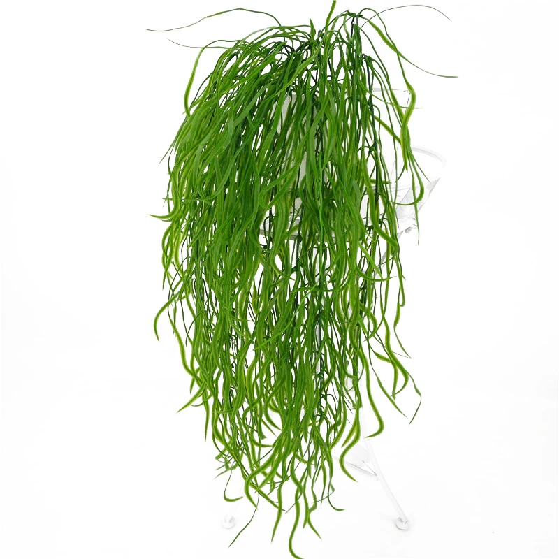 

1pc Artificial Plant fake Flower Green Plants Wall Hanging Leaf Home Office Wall Mounted Hang Plastic Plants Decor DIY
