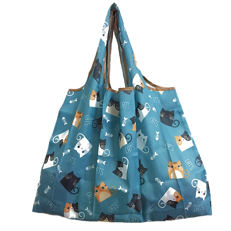 Foldable Handy Shopping Bag Reusable Tote Pouch Recycle Storage Handbags Foldable Handy Shopping Bag Reusable Tote Pouch Recycle Storage Handbags
