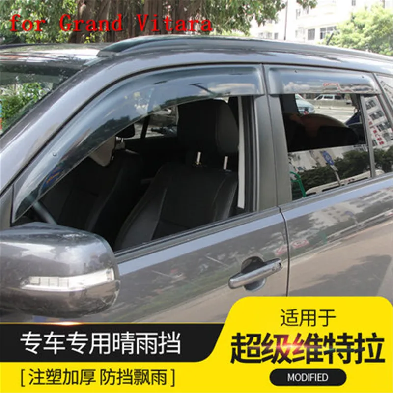 4pcs-set-Car-Window-Rain-Shield-Shelters-Cover-ABS-Sun-Window-Visor-for-Suzuki-Grand-Vitara (2)