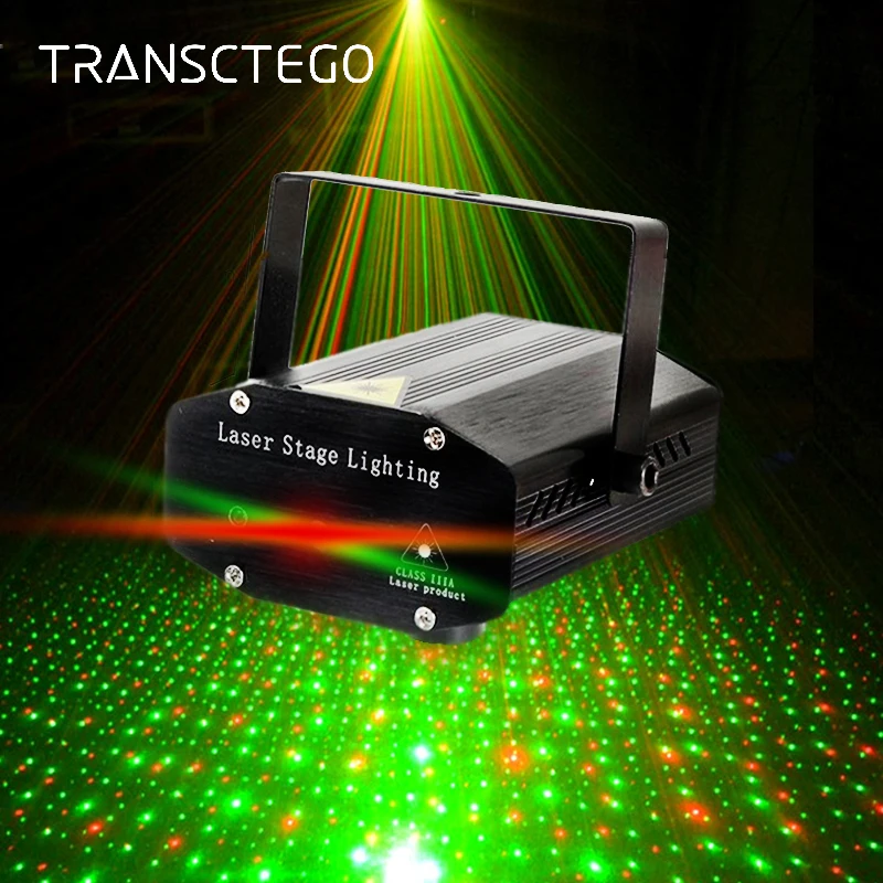 Светодиодный лазерный диско-проектор, светильник, мини автоматическая вспышка, RG светодиодный звуковой лазерный светильник, активированный для диско-DJ, вечерние, звуковой светильник s, сценический светильник s