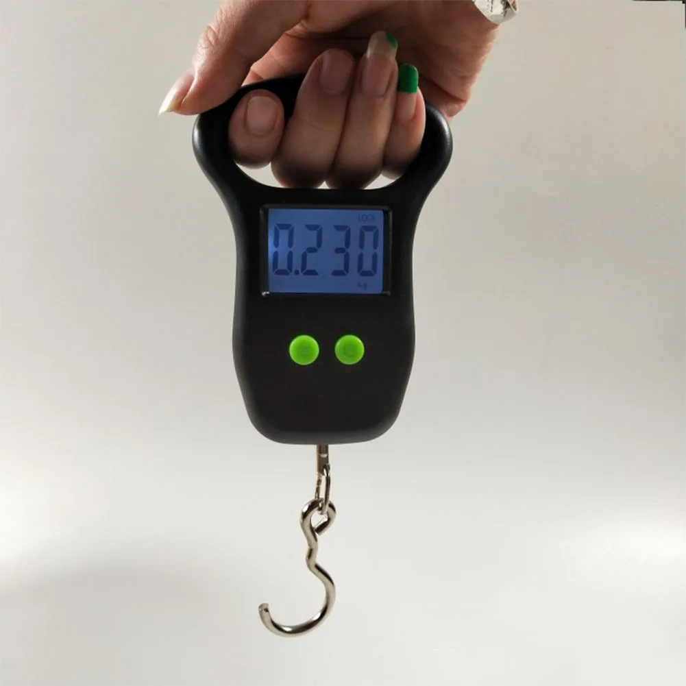 

With Hook Outdoor 50kg Hanging Scale Backlight Fish Weight Mini Portable Luggage LCD Digital Home Use Large Screen Multifunction