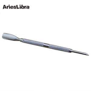 AriesLibra Толкатель для кутикулы из нержавеющей стали для удаления твердой кожи маникюрный гвоздь серебряный пушер для кутикулы для салона маникюрных инструментов - изображение