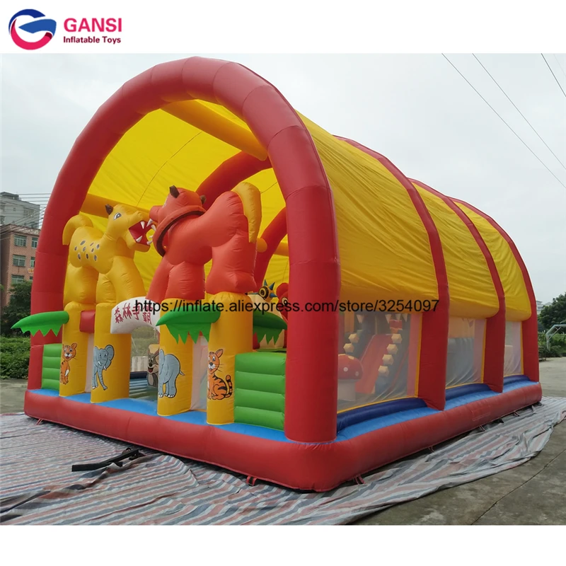 New Design Inflatable Cover Ten Jumping Castle Air Obstacle Course With Tent Sunshade Good Price Inflatable Bouncer Castle automotive interior gps sunshade visor flight streamline design non toxic recyclable 6 10 radio cover