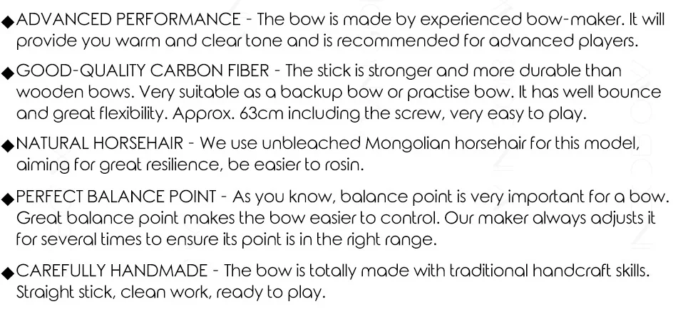 carbon fiber cello bows