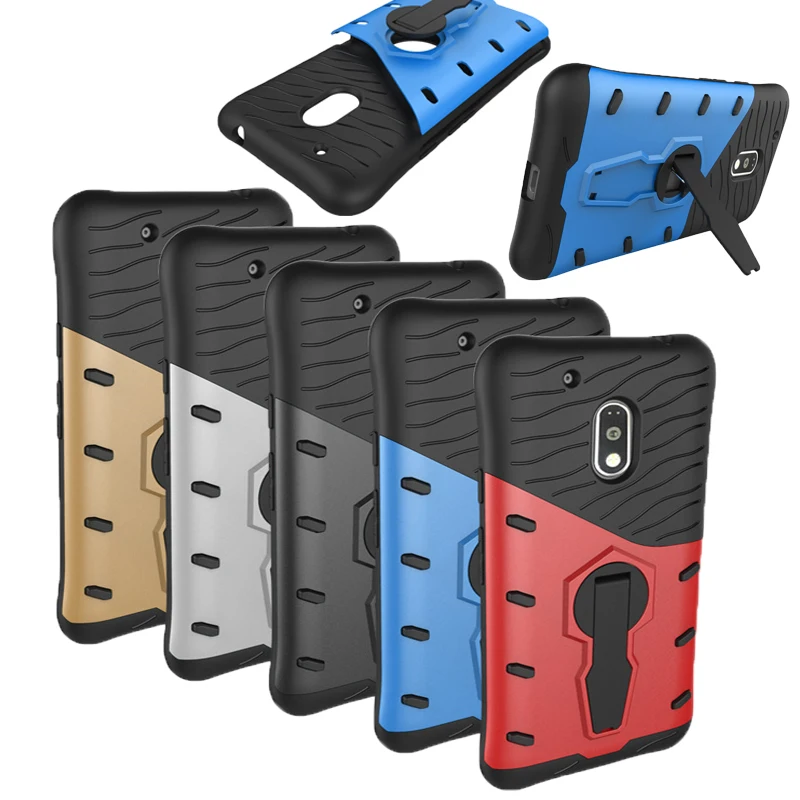 

For Moto G4 Play XT1607 XT1609 5.0" Case Hybrid Shockproof Armor with Back Holder Cover Case for Motorola Moto G4 Play 5.0