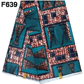 Настоящий настоящий батик блок принтов Анкара африканская вощеная ткань принтом африканская ткань воск F639