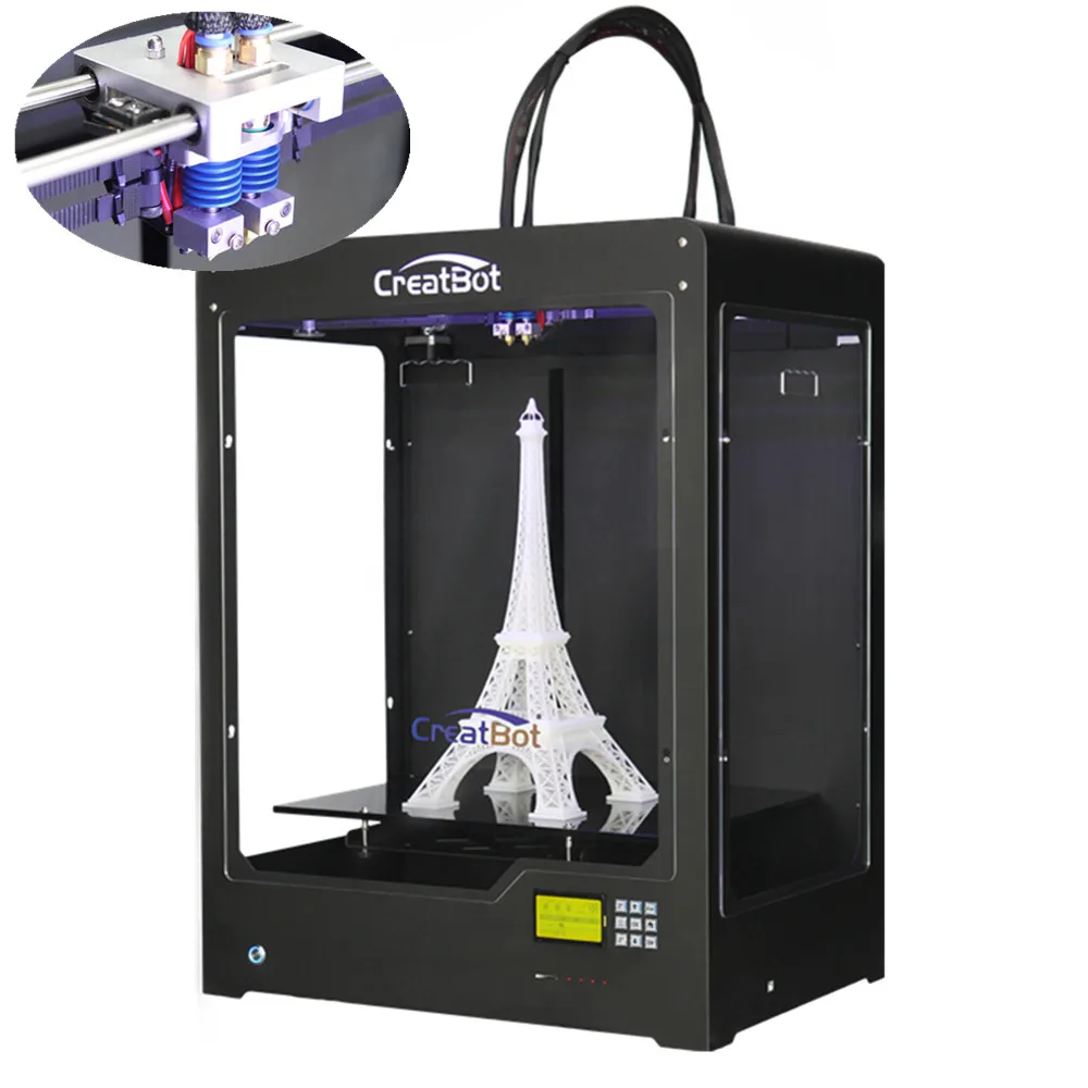 CreatBot Printer 3D DEPlus Dual Extruder 400*300*520 mm Large Build Size Metal Nozzle high quality 3d printer