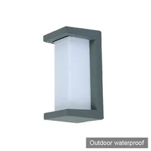 2 шт. IP55 Европа Вилла светодиодный настенный светильник уличный водонепроницаемый алюминиевый Великобритания Современный простой стиль квадратный светодиодный светильник